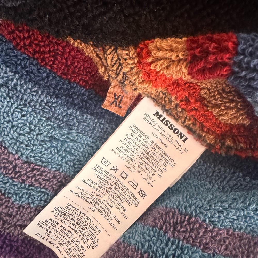 New Missoni Bathrobe Size XL - Picture 8 of 9
